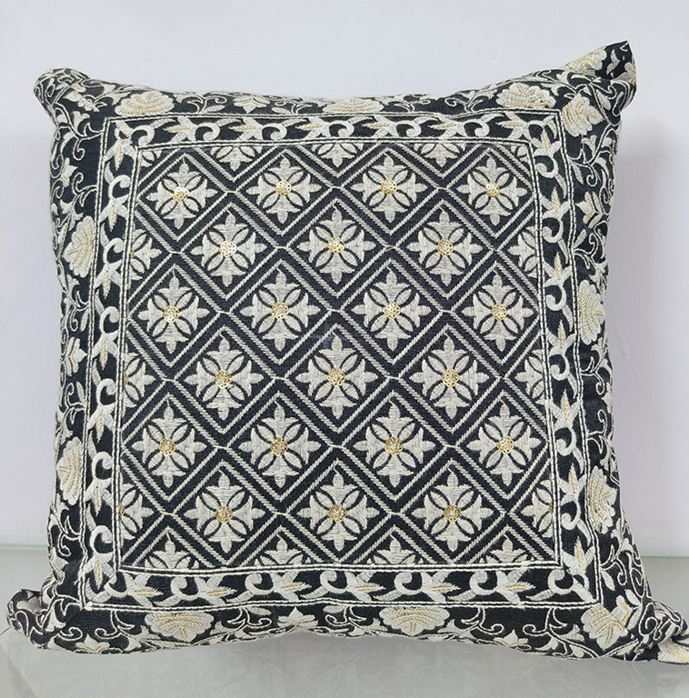 Handmade Chicken Embroidered Throw Pillow Case.