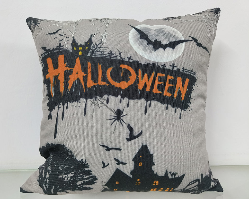 Halloween Theme Digital Printed Pillow Case With Bead Work.