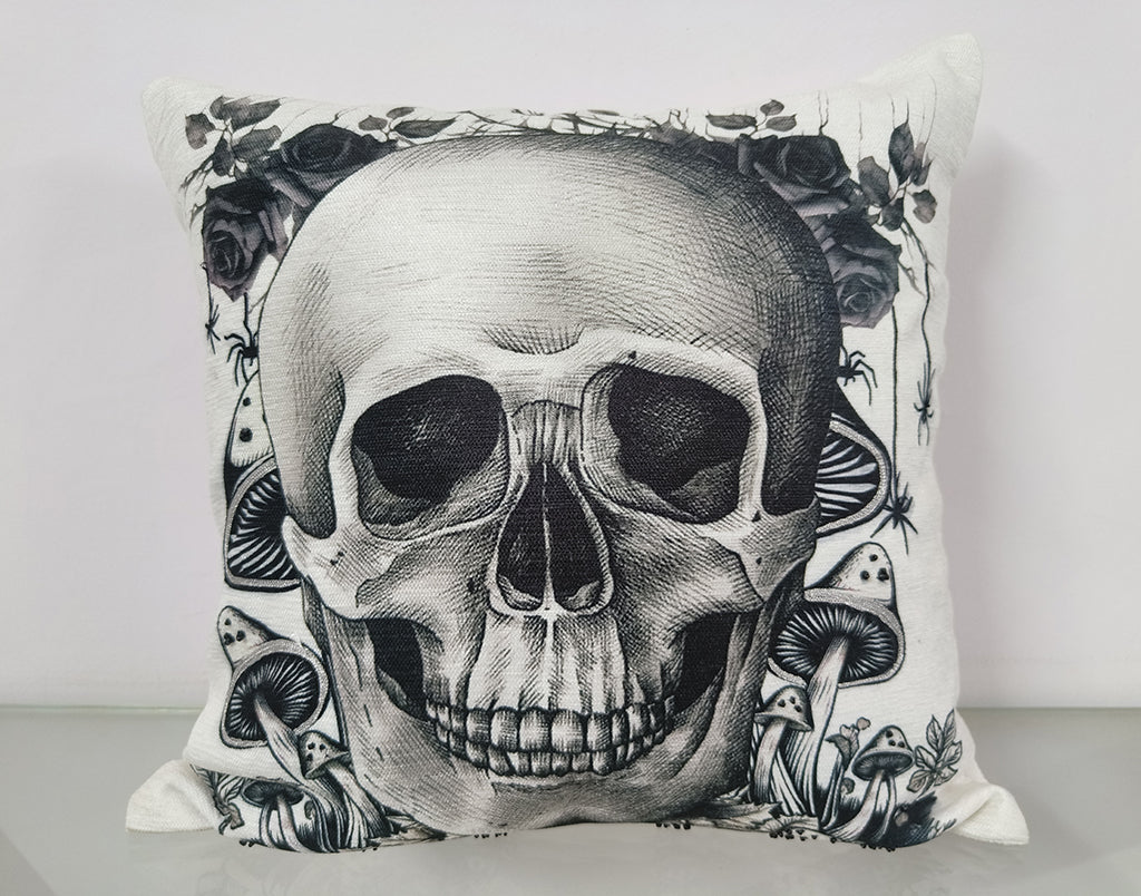 Halloween Theme Skull Design Throw Pillow Case.
