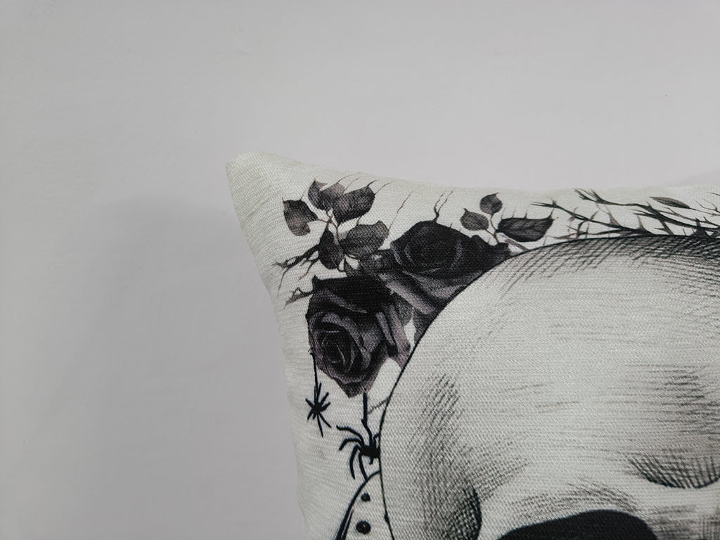 Halloween Theme Skull Design Throw Pillow Case.