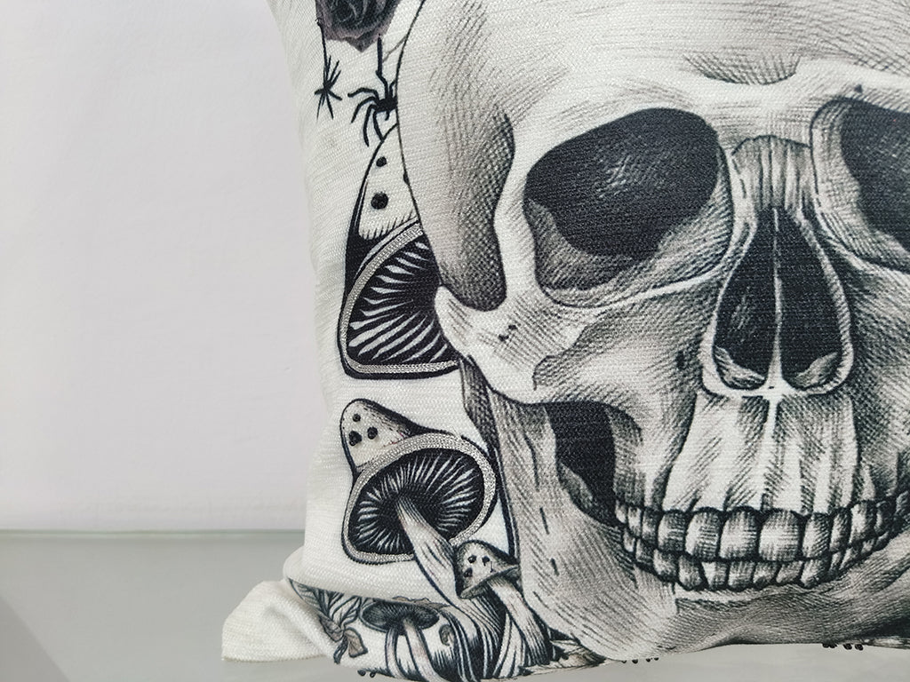 Halloween Theme Skull Design Throw Pillow Case.
