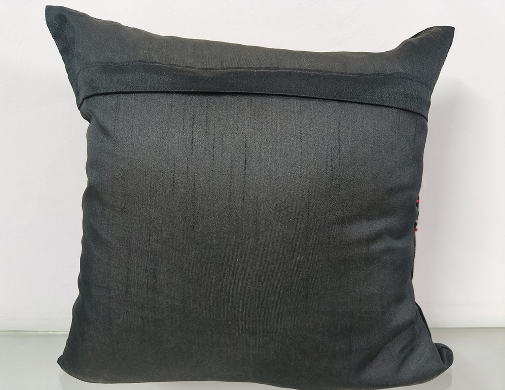 Handmade Skull Printed Throw Pillow Cases With Bead Work.