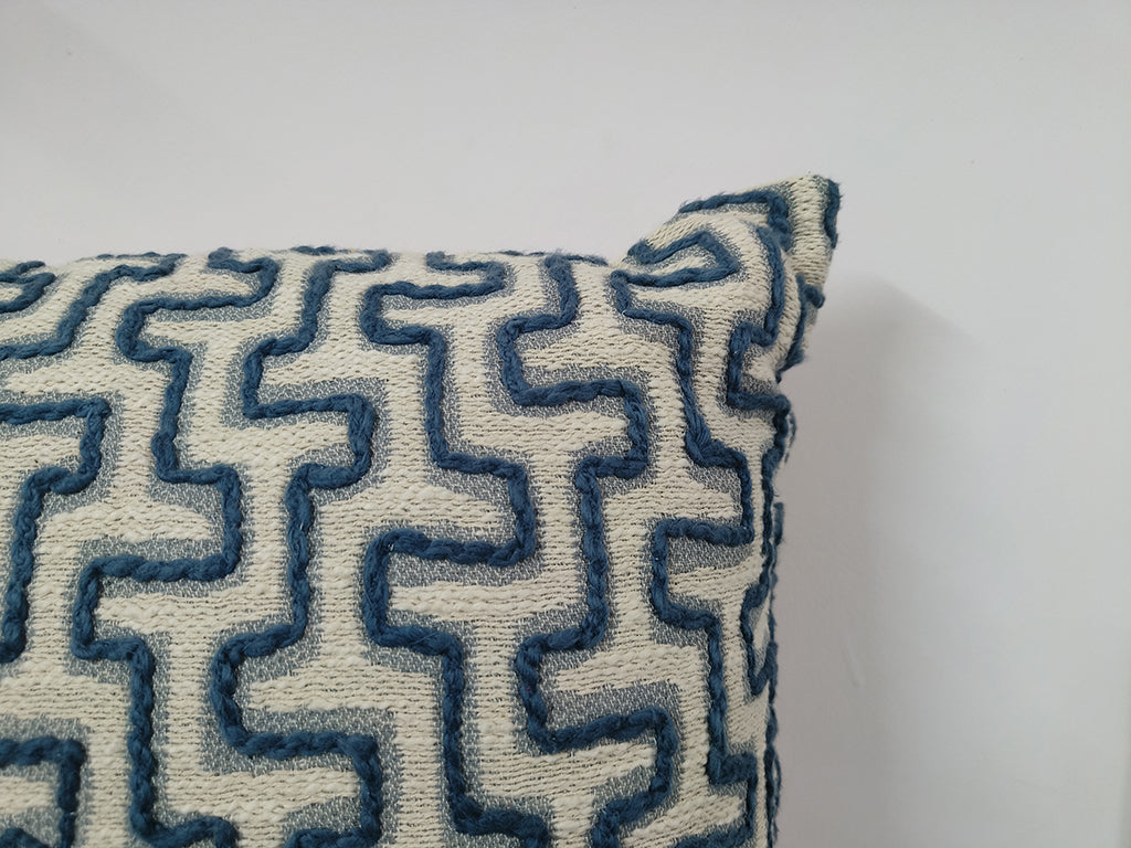 Throw Pillow Case Maze Design - Chicken Embroidery.