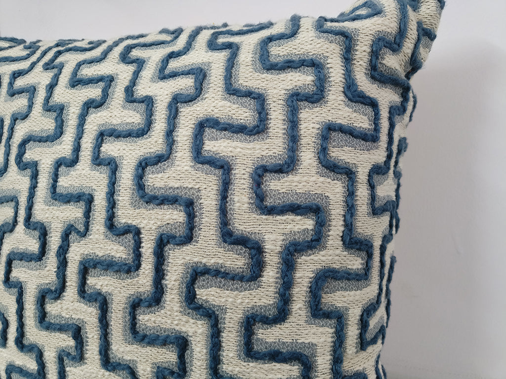 Throw Pillow Case Maze Design - Chicken Embroidery.