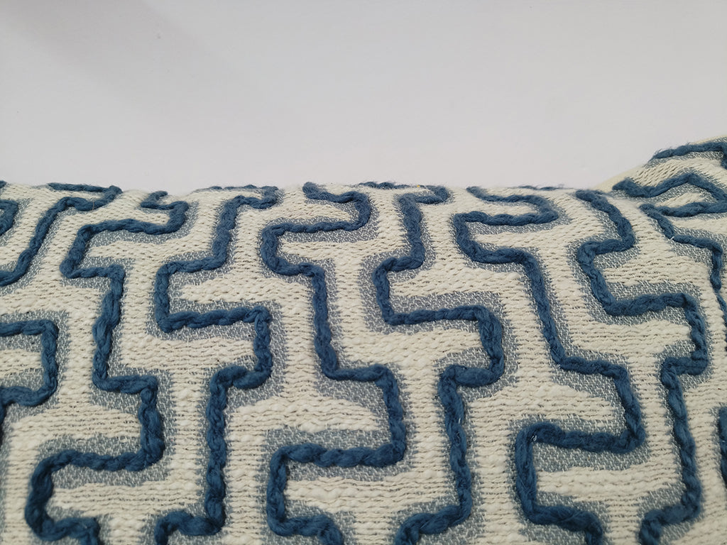 Throw Pillow Case Maze Design - Chicken Embroidery.