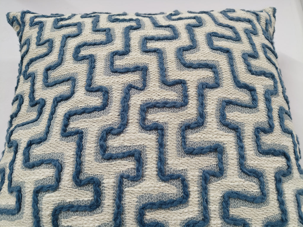 Throw Pillow Case Maze Design - Chicken Embroidery.