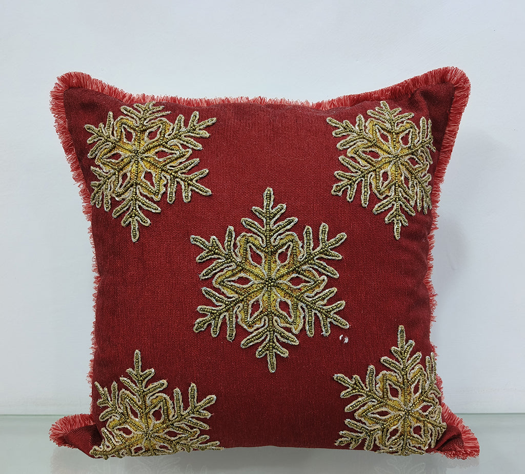 Handmade Embroidered Cushion Cover.