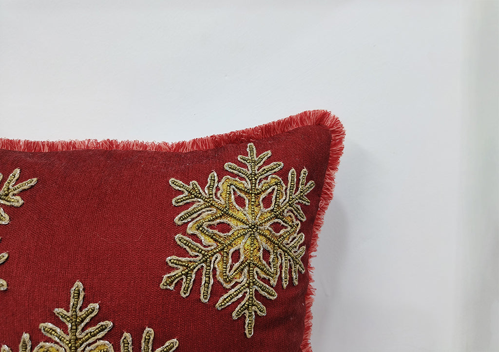 Handmade Embroidered Cushion Cover.