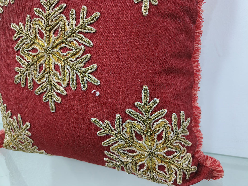 Handmade Embroidered Cushion Cover.