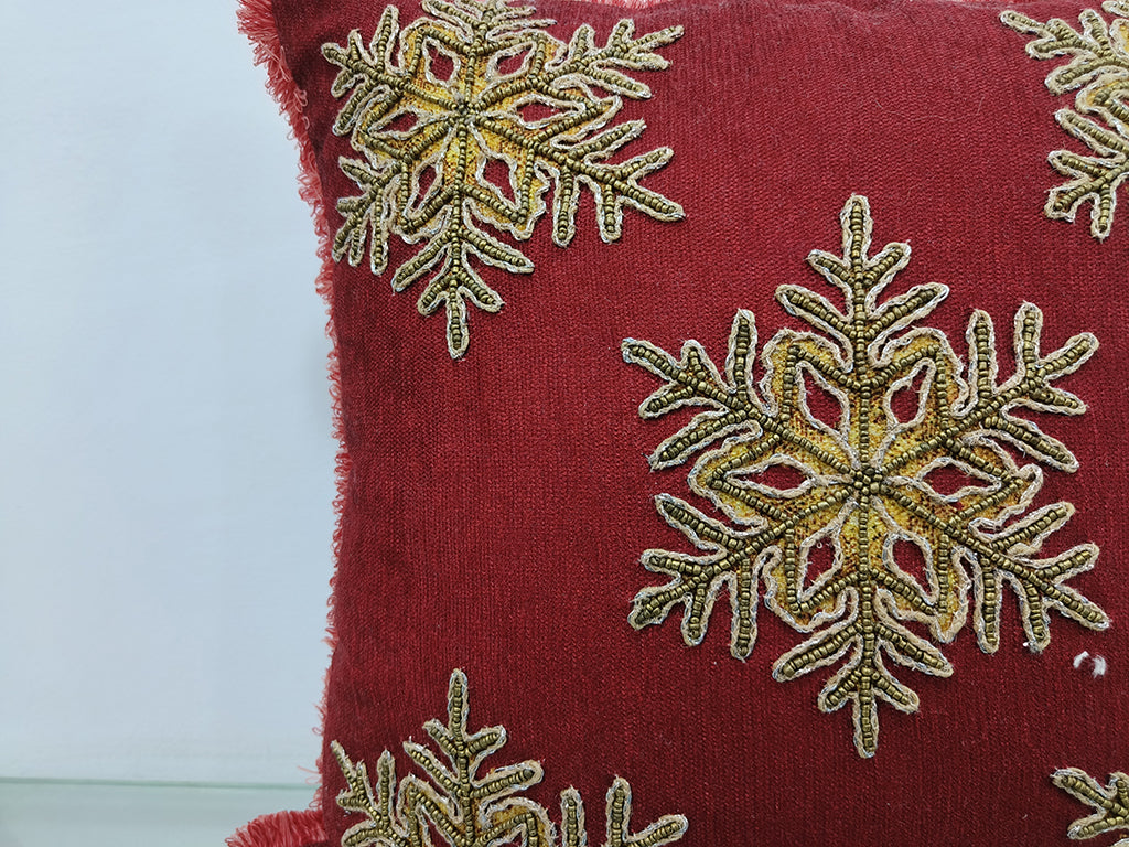 Handmade Embroidered Cushion Cover.