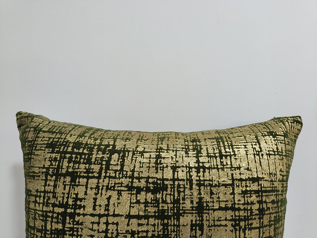 Foil Print Handmade Cotton Cushion Cover.