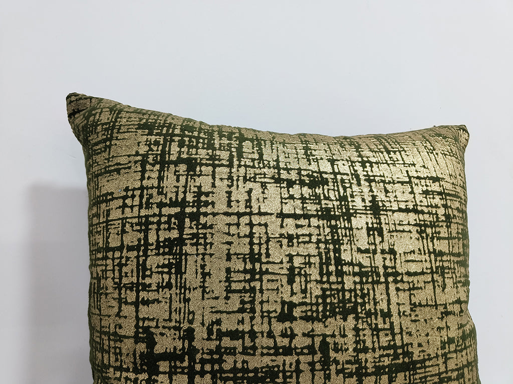 Foil Print Handmade Cotton Cushion Cover.