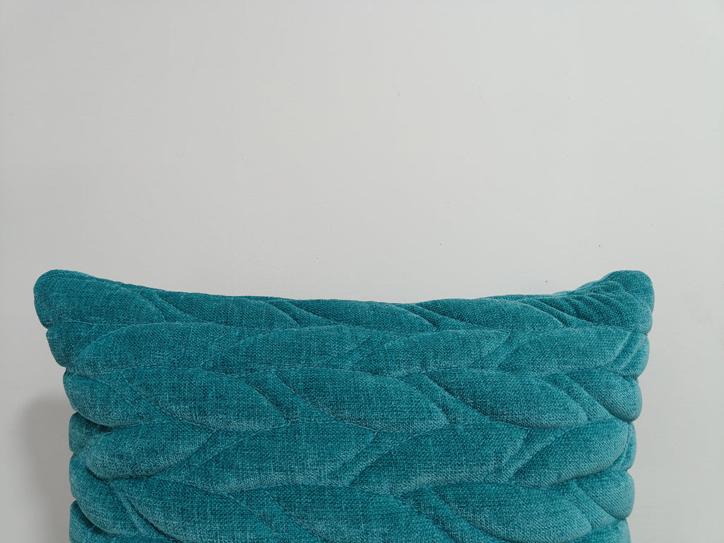 Quilted Handmade Polyester Cushion Cover.