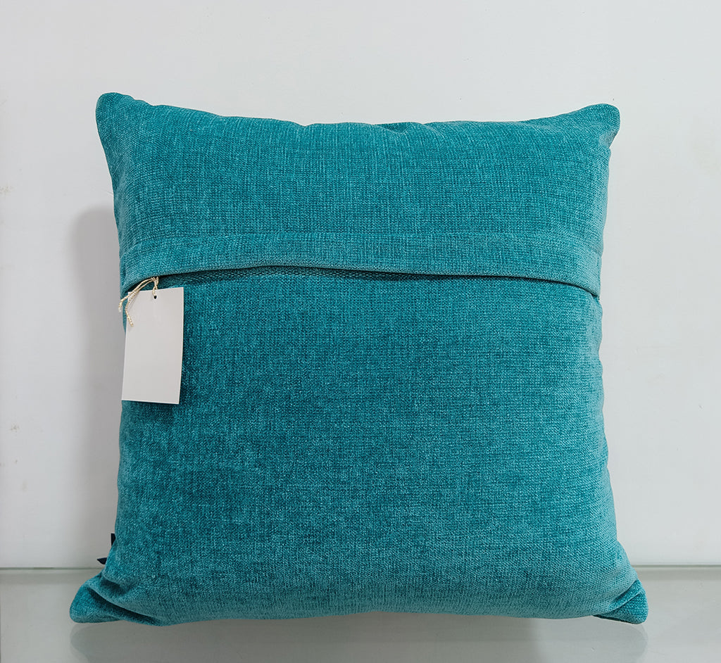 Quilted Handmade Polyester Cushion Cover.