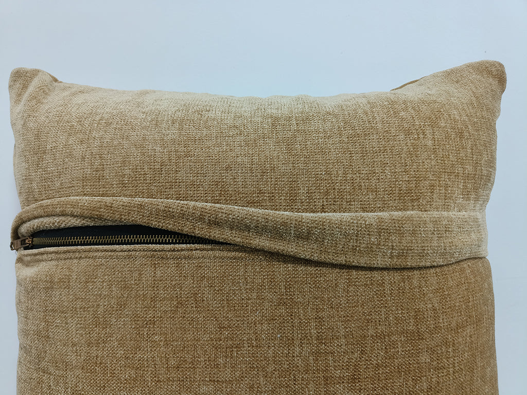 Quilted Handmade Polyester Cushion Cover.