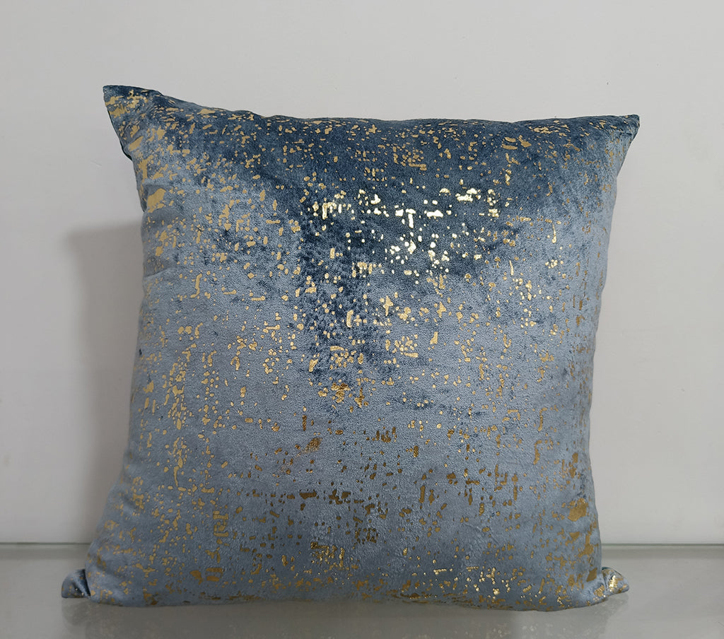 Foil Printed Cotton Cushion Cover.