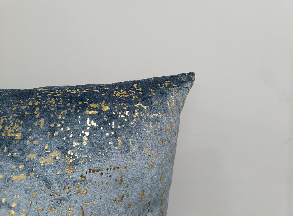 Foil Printed Cotton Cushion Cover.
