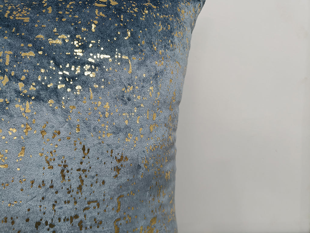 Foil Printed Cotton Cushion Cover.