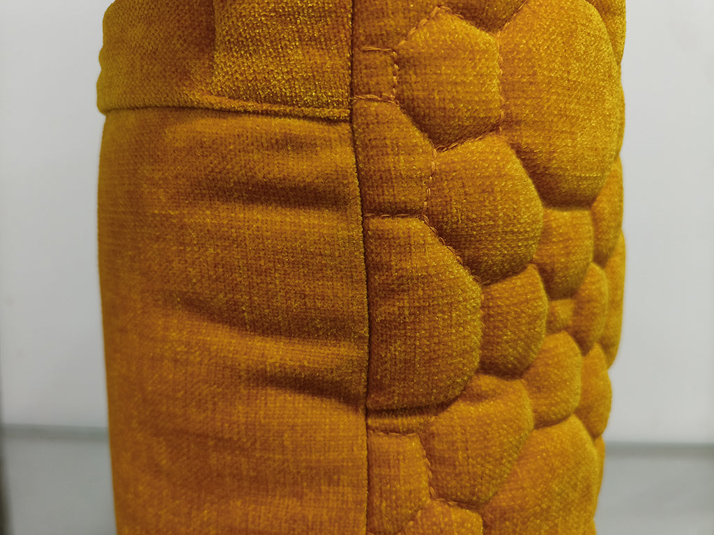 Quilted Handmade Polyester Cushion Cover.