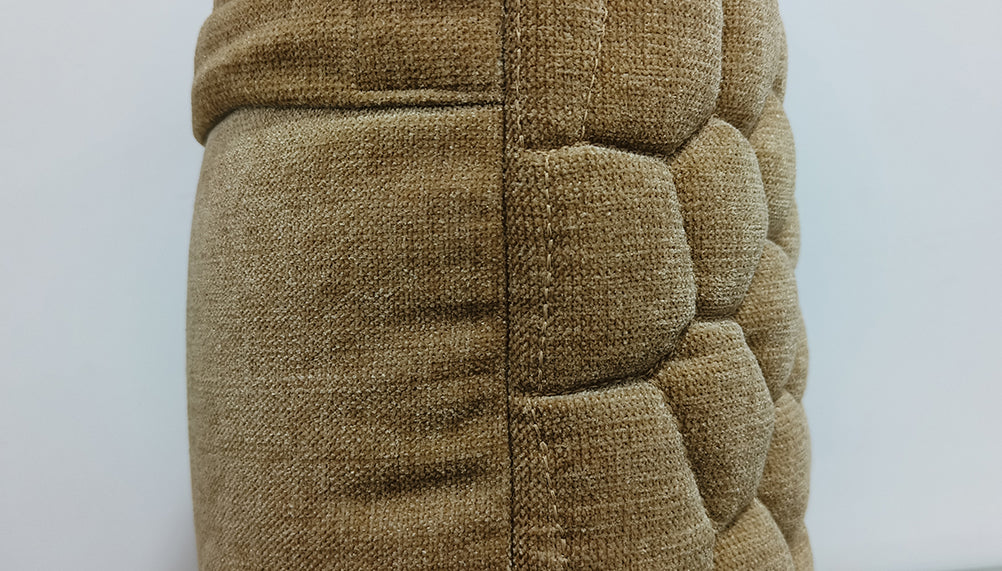 Quilted Handmade Polyester Cushion Cover.
