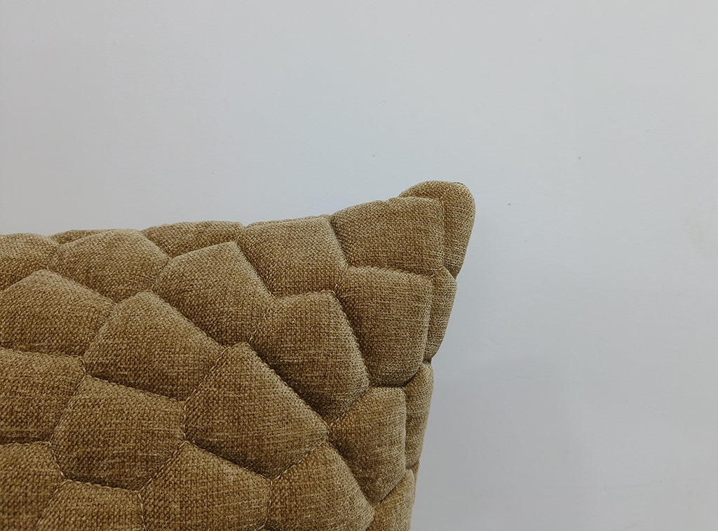 Quilted Handmade Polyester Cushion Cover.