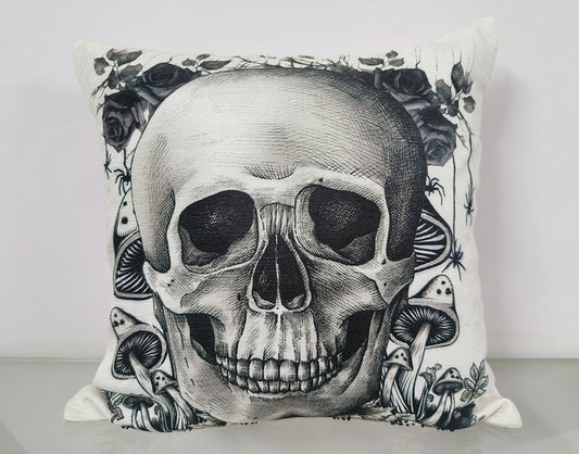 Halloween Theme Skull Design Throw Pillow Case.