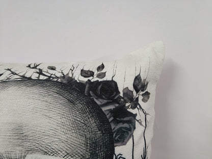 Halloween Theme Skull Design Throw Pillow Case.
