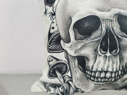Halloween Theme Skull Design Throw Pillow Case.