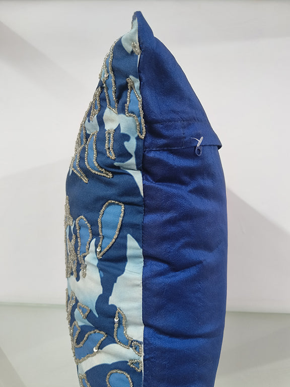 Digital Printed With Sequence Work Throw Pillow Case.