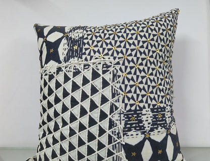 Digital Printed With Sequence Work Throw Pillow Case.