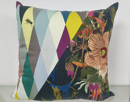Digital Printed Polyester Throw Pillow Case With Dori Work.