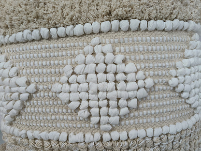 Handmade Cushion Cover Made On Loom With Fringes.