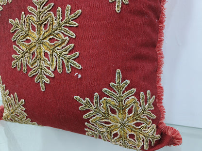 Handmade Embroidered Cushion Cover.