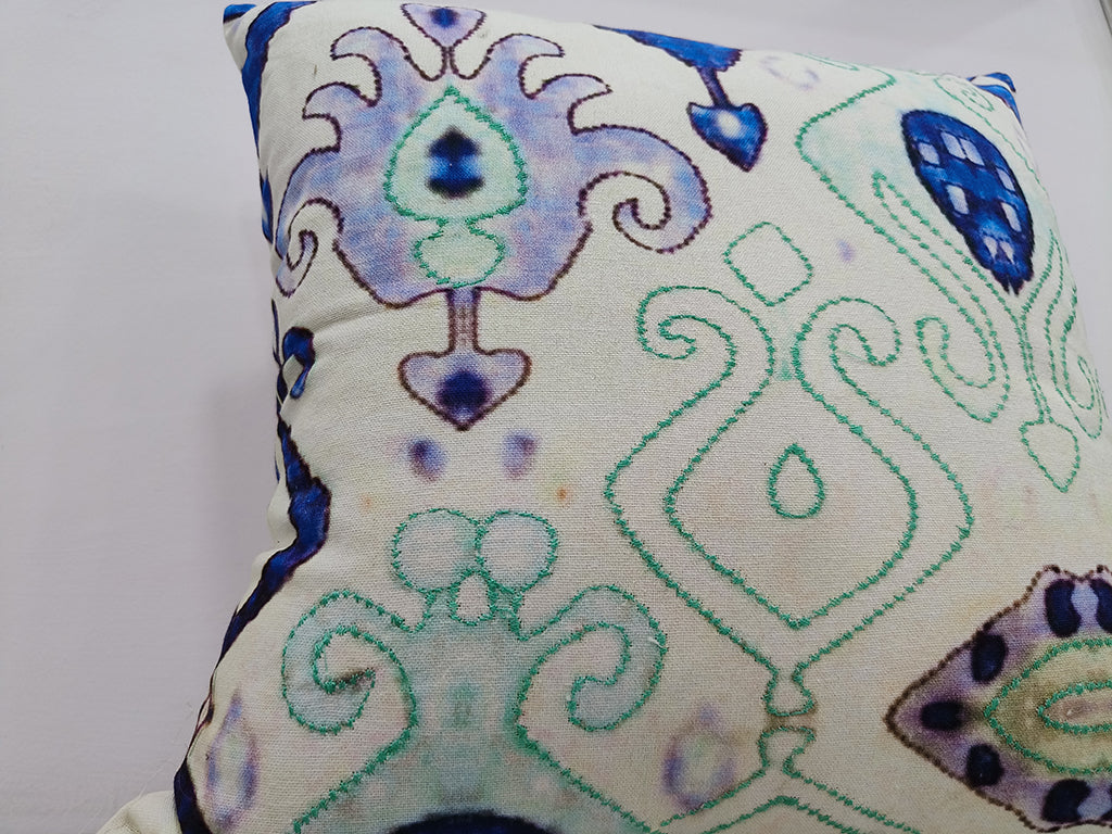 Printed Floral Handmade Cushion Cover.