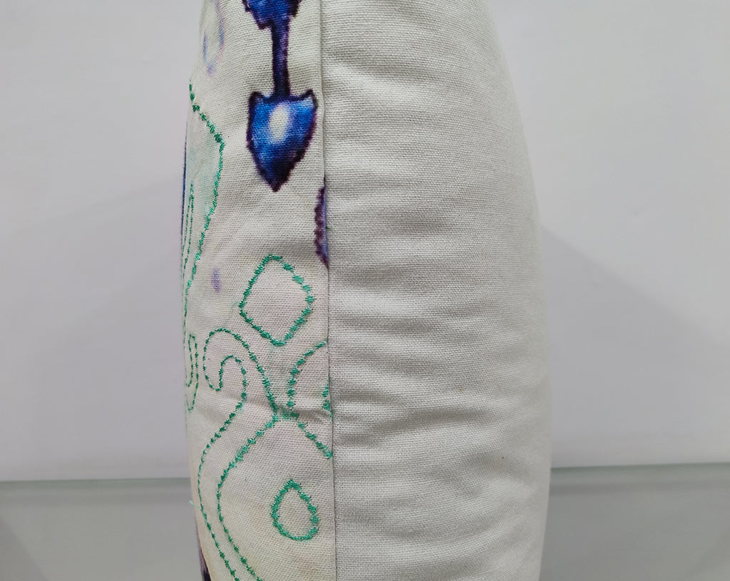 Printed Floral Handmade Cushion Cover.