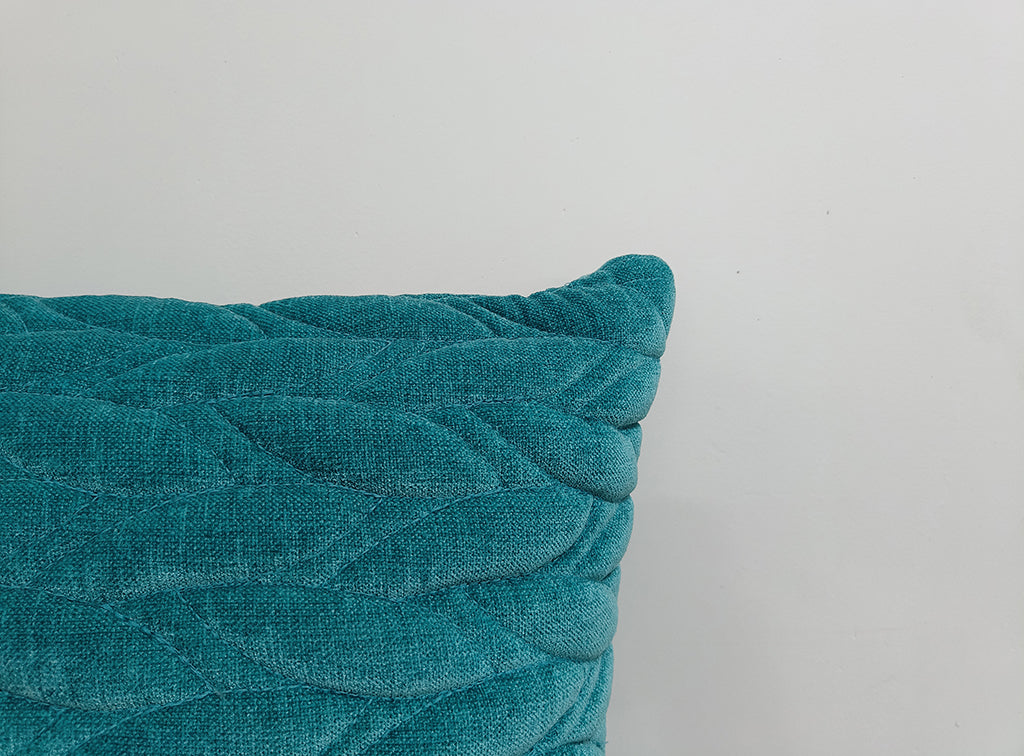 Quilted Handmade Polyester Cushion Cover.