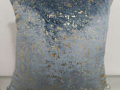 Foil Printed Cotton Cushion Cover.