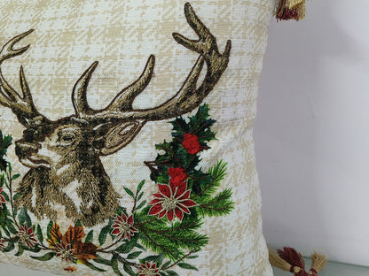Cotton Embroidered Cushion Cover.
