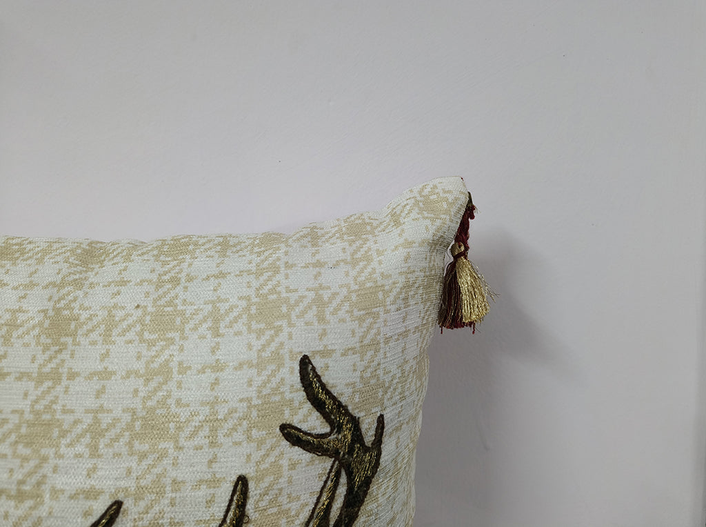 Cotton Embroidered Cushion Cover.