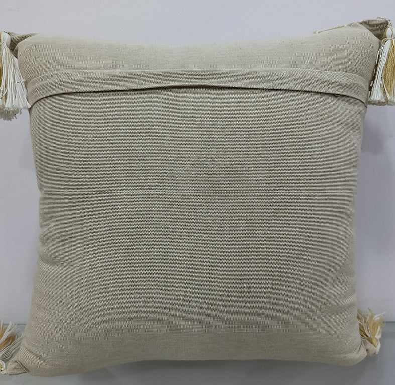 Handmade Chikan Embroidered Cushion Cover.