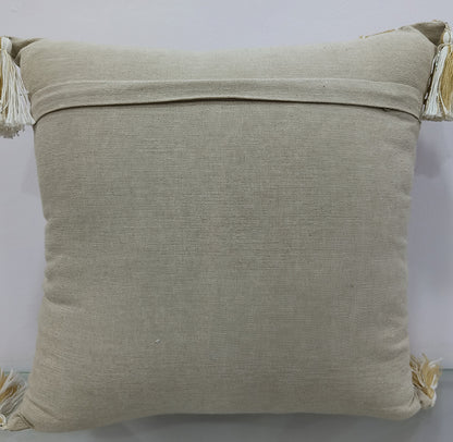 Handmade Chikan Embroidered Cushion Cover.