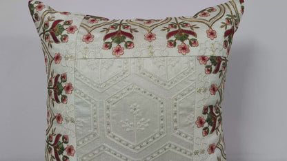 Handmade Embroidered Throw Cushion Cover.